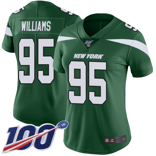 New York Jets Limited Green Women Quinnen Williams Home Jersey NFL Football 95 100th Season Vapor Untouchable